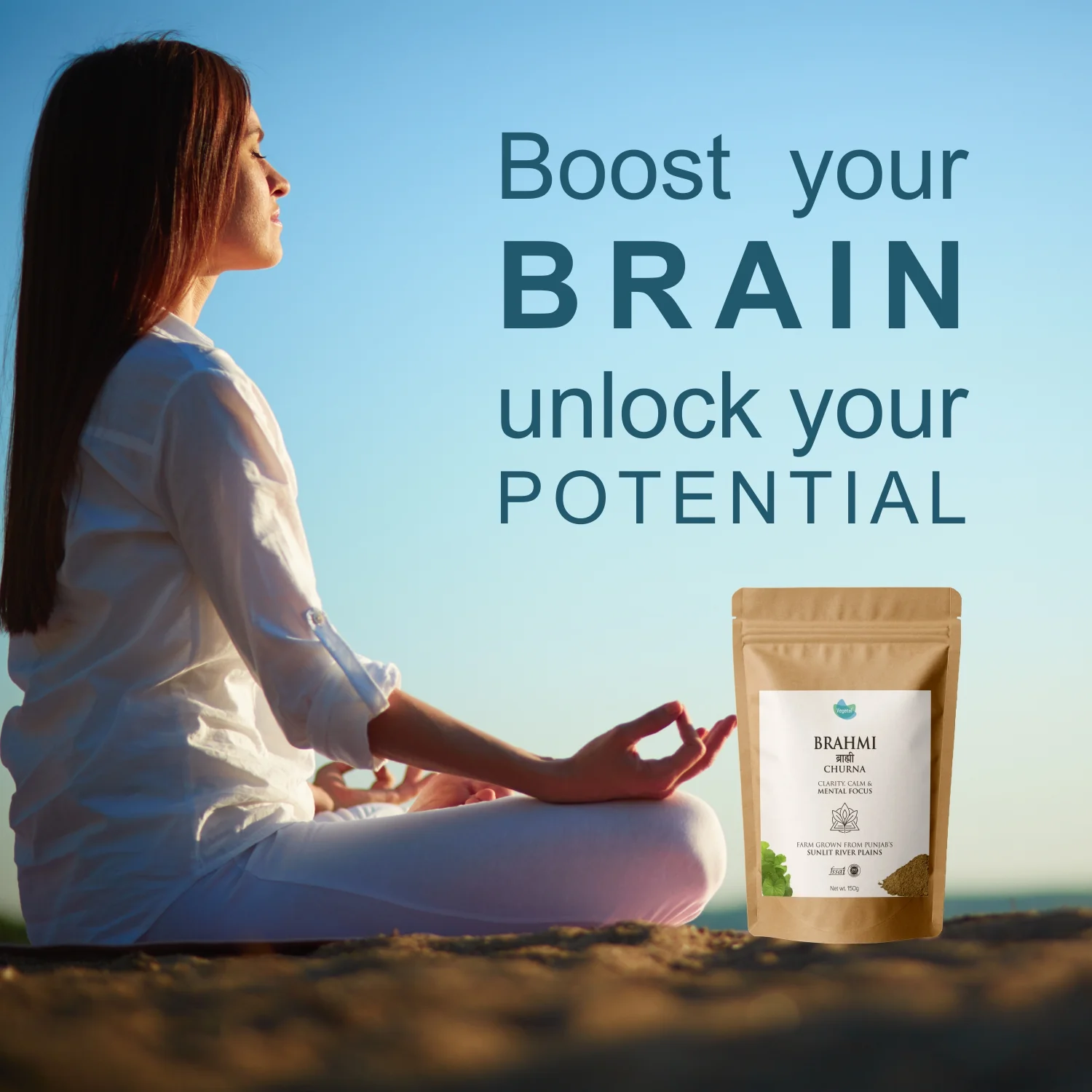 Vegetal Brahmi Churna Powder 150g | Natural Memory Booster, Mental Calm, Focus & Clarity | Nervous System Support | 100% Pure & Natural Herbal Supplement - Image 3