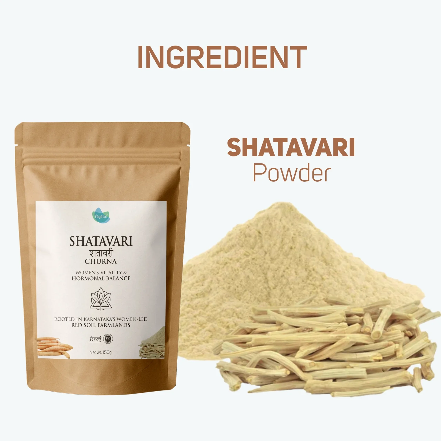 Vegetal Shatavari Churna - Ayurvedic Powder for Women's Vitality, Hormonal Balance, and Lactation Support, 150g - Image 4
