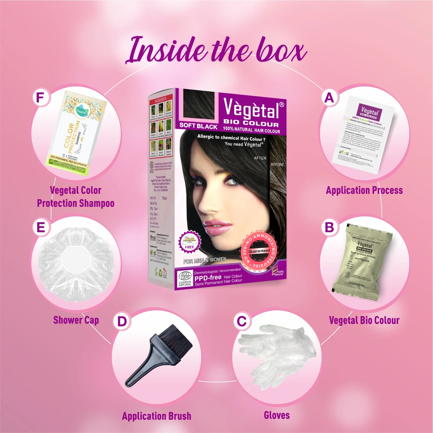Vegetal Bio Colour Soft Black - PPD and Ammonia Free Hair Colour - Image 5