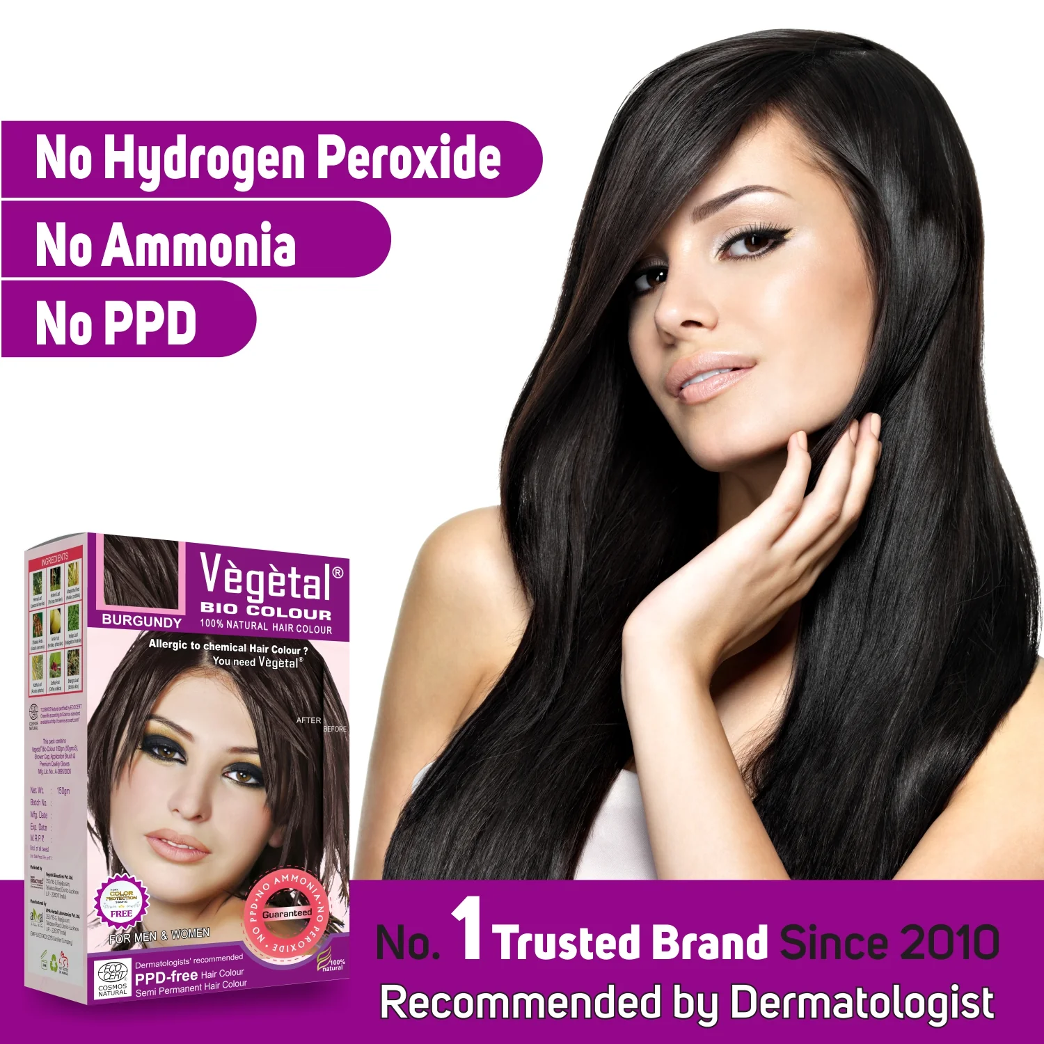 Vegetal Bio Hair Colour Burgundy - Image 5