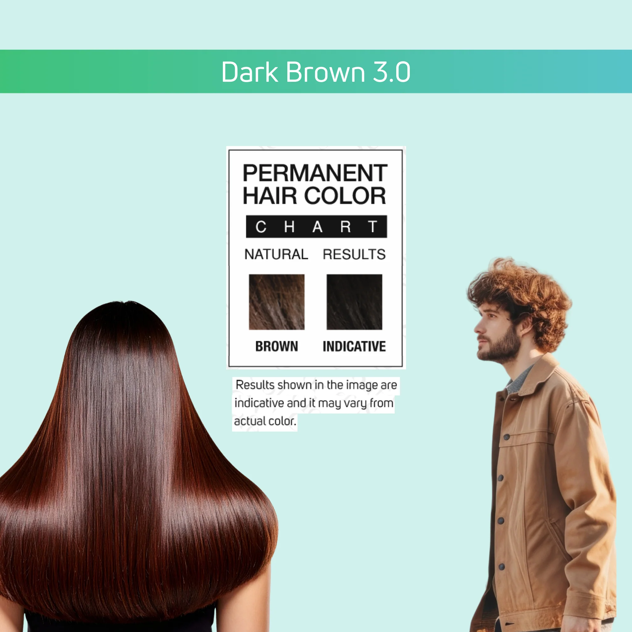 Vegetal Safe & Organic Hair Gel Color - Dark Brown - Image 4