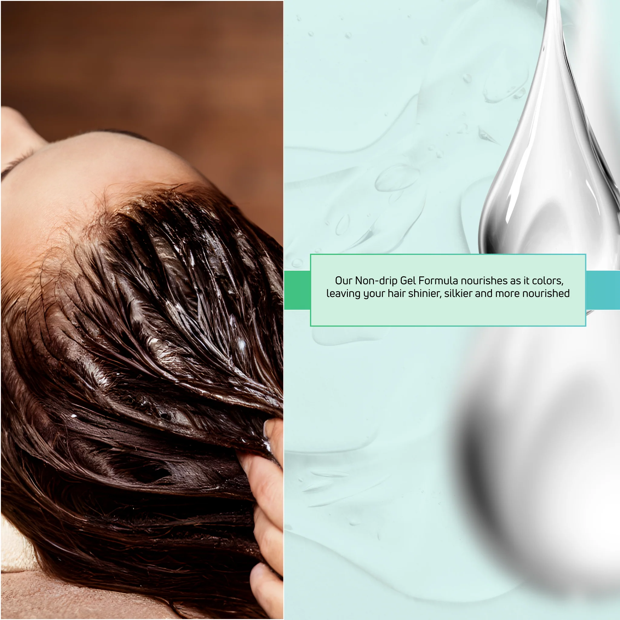 Vegetal Safe & Organic Hair Gel Color - Dark Brown - Image 5