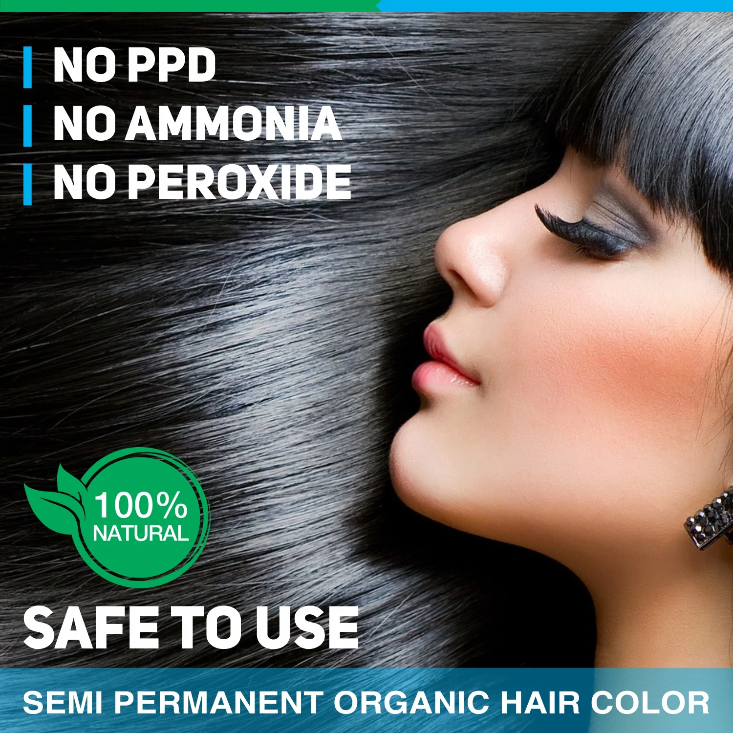 Safe Color Burgundy for Hair Dye - Chemical Free Hair Color - Image 4